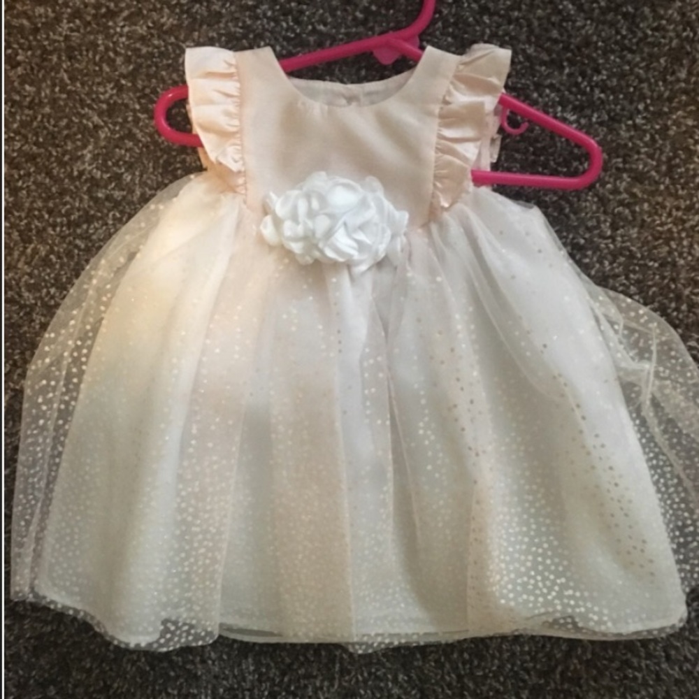 Peachy coral baby girl dress